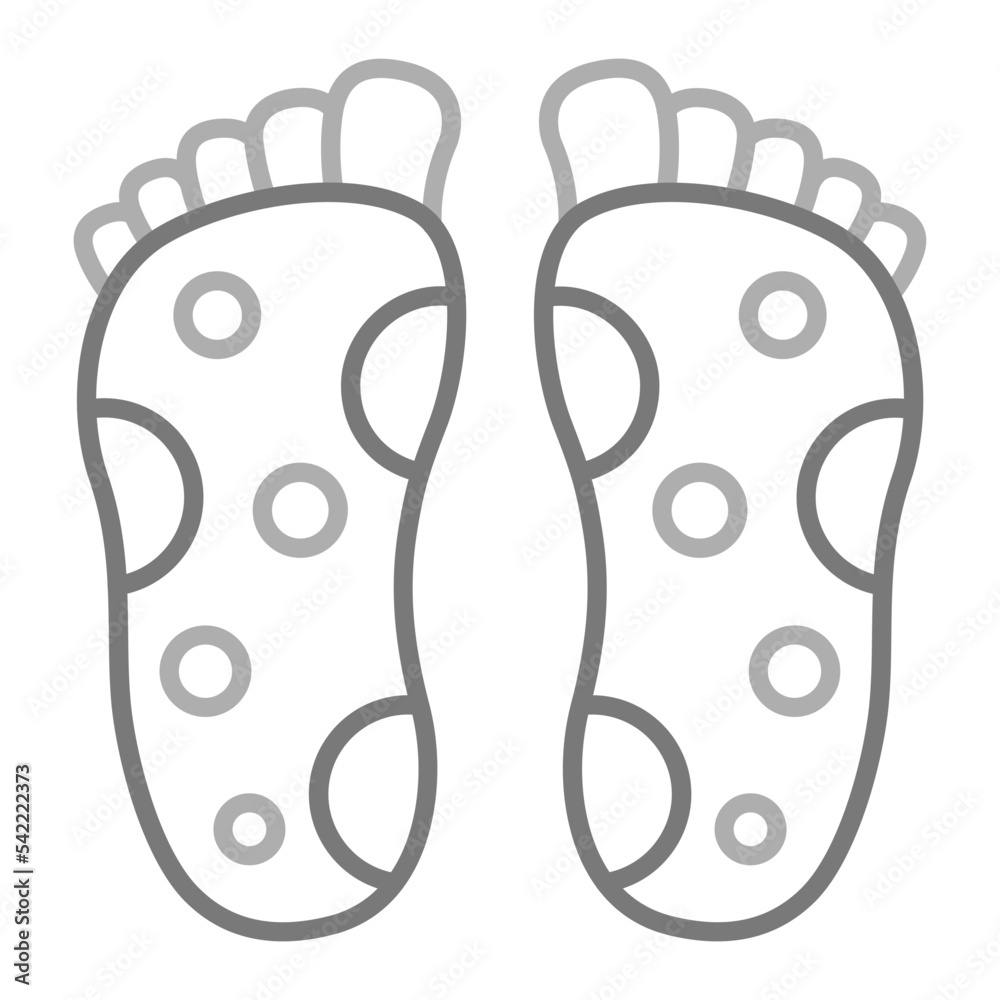 Reflexology Greyscale Line Icon Reflexology Greyscale Line Icon