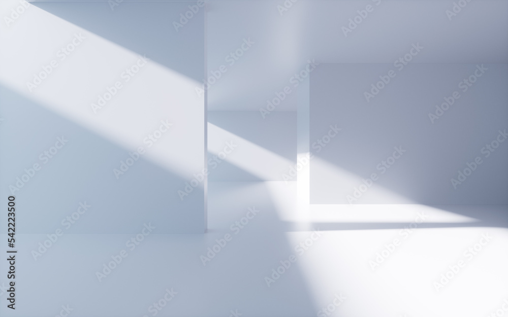 White abstract geometric architecture, Interior geometry scene, 3d rendering. White abstract geometric architecture, Interior geometry scene, 3d rendering.