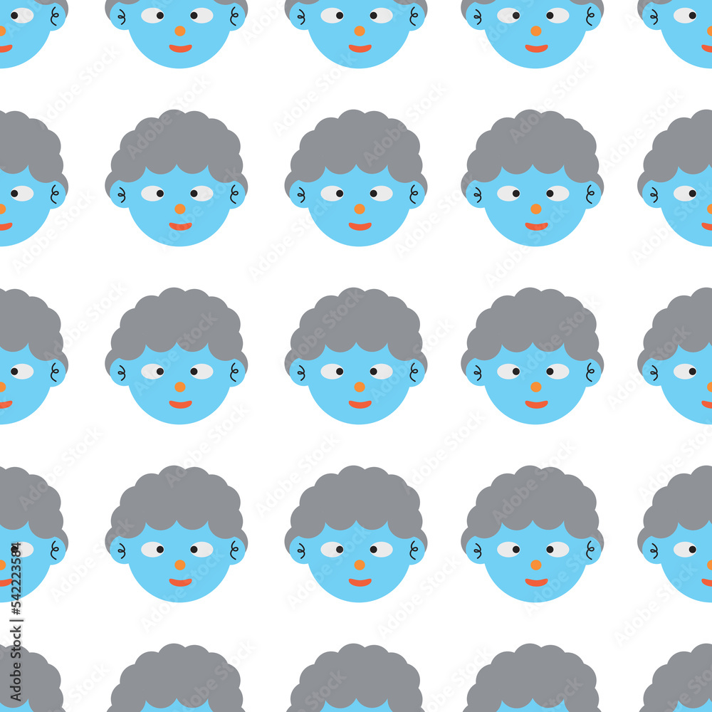 Seamless fabric of happy face Pattern Vector, like ornament vector. Cute, cartoon face, kids, happy portrait. Seamless fabric of happy face Pattern Vector, like ornament vector. Cute, cartoon face, kids, happy portrait.