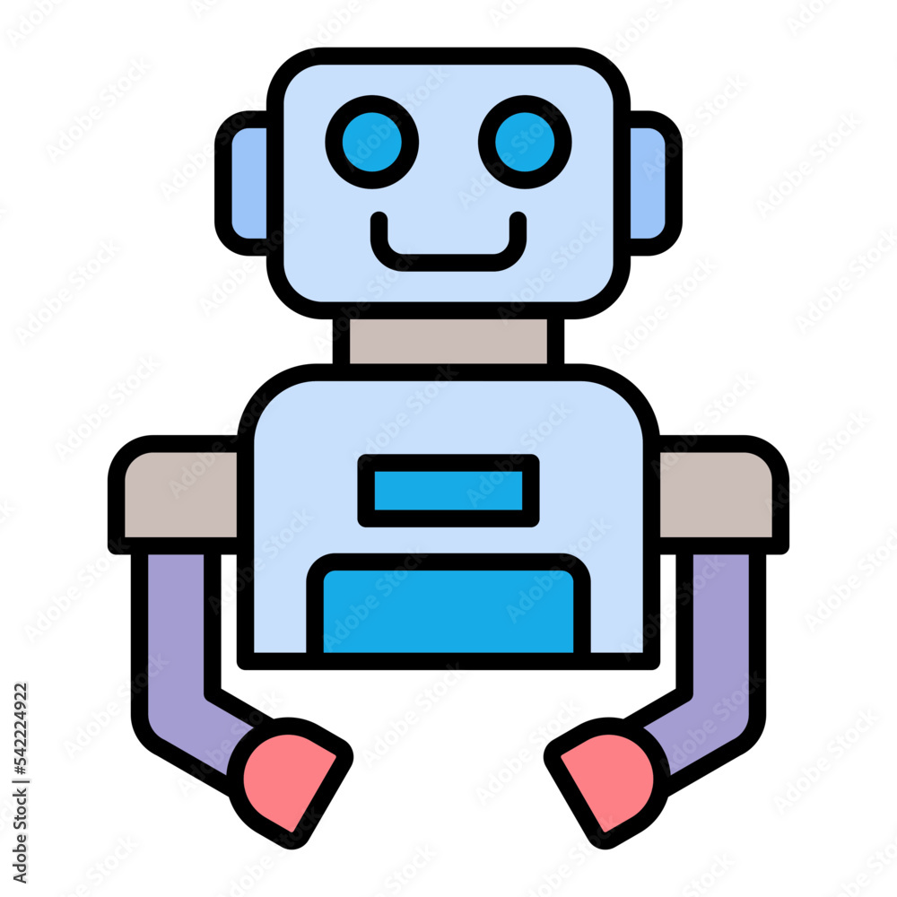 Robot Filled Line Icon Robot Filled Line Icon