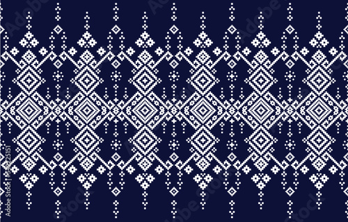 Ethnic pixel pattern geometric design. ethnic pixel pattern geometric design. ethnic pattern motif boho retro textile ikat vector