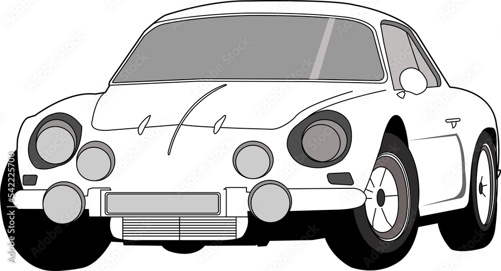 illustration of a classic mini car PNG