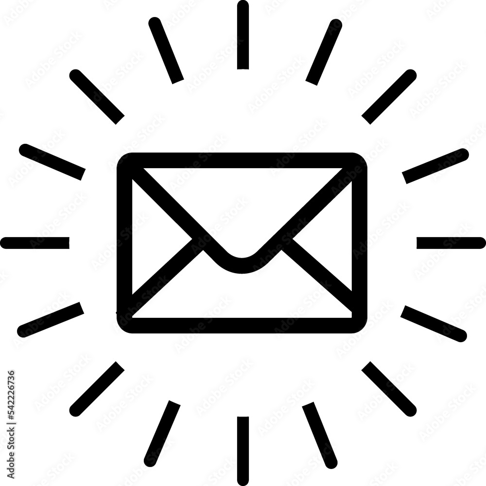 Envelope, mail, e-mail, mailbox, message line icon Envelope, mail, e-mail, mailbox, message line icon