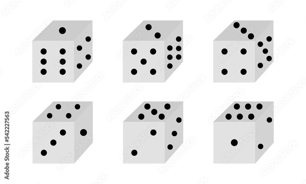 a collection of dice illustrations on a white background a collection of dice illustrations on a white background