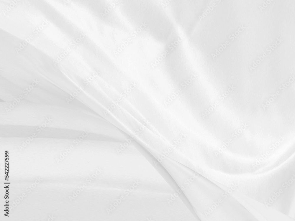 beauty white smooth abstract clean and soft fabric textured.  fashion textile free style shape decorate background