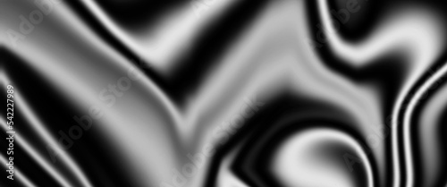 Beautiful drawing with the divorces and wavy lines in gray tones. Silver liquid texture. Silver metallic surface. Abstract silver marble texture. Abstract black, gray marble background. Fancy liquify