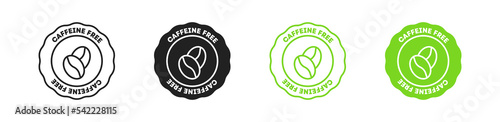 Caffeine free icon sign set. Vector EPS 10