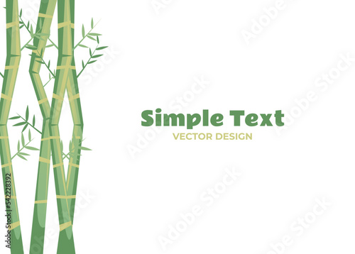 Bamboo sugar cane forest tree frame banner background abstract concept. Vector graphic design illustration element 