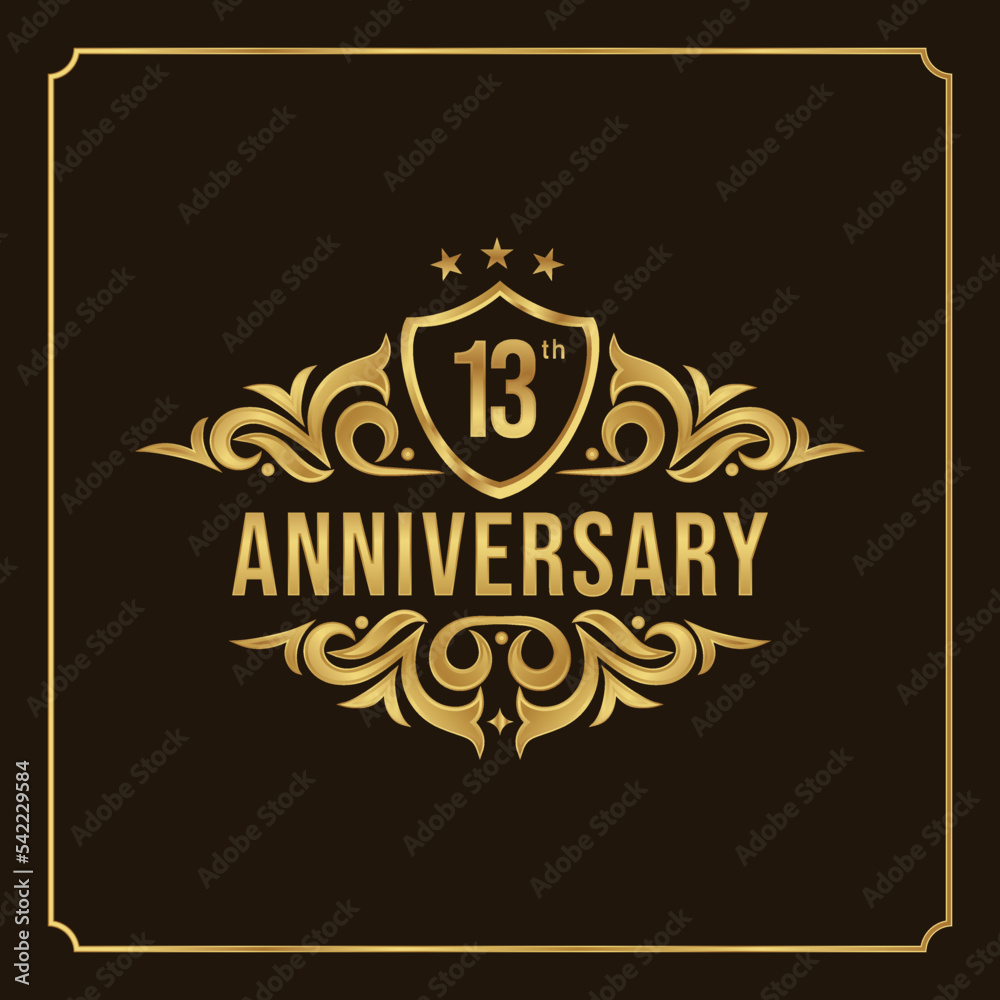 Collection of isolated anniversary logo numbers 1 to 1 million with ribbon vector illustration | Happy anniversary 13th