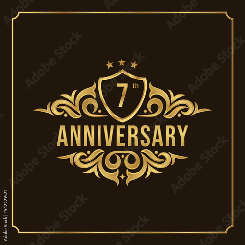 Collection of isolated anniversary logo numbers 1 to 1 million with ribbon vector illustration | Happy anniversary 7th