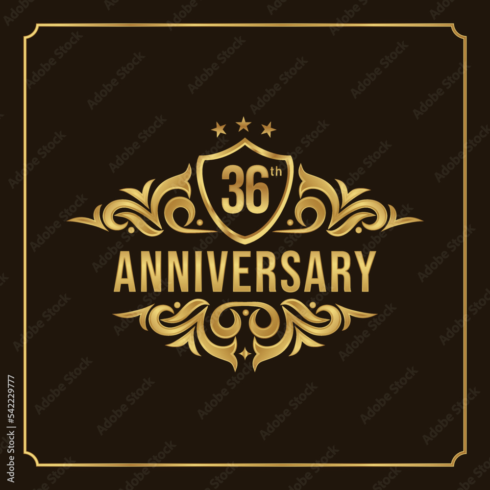 Collection of isolated anniversary logo numbers 1 to 1 million with ribbon vector illustration | Happy anniversary 36th