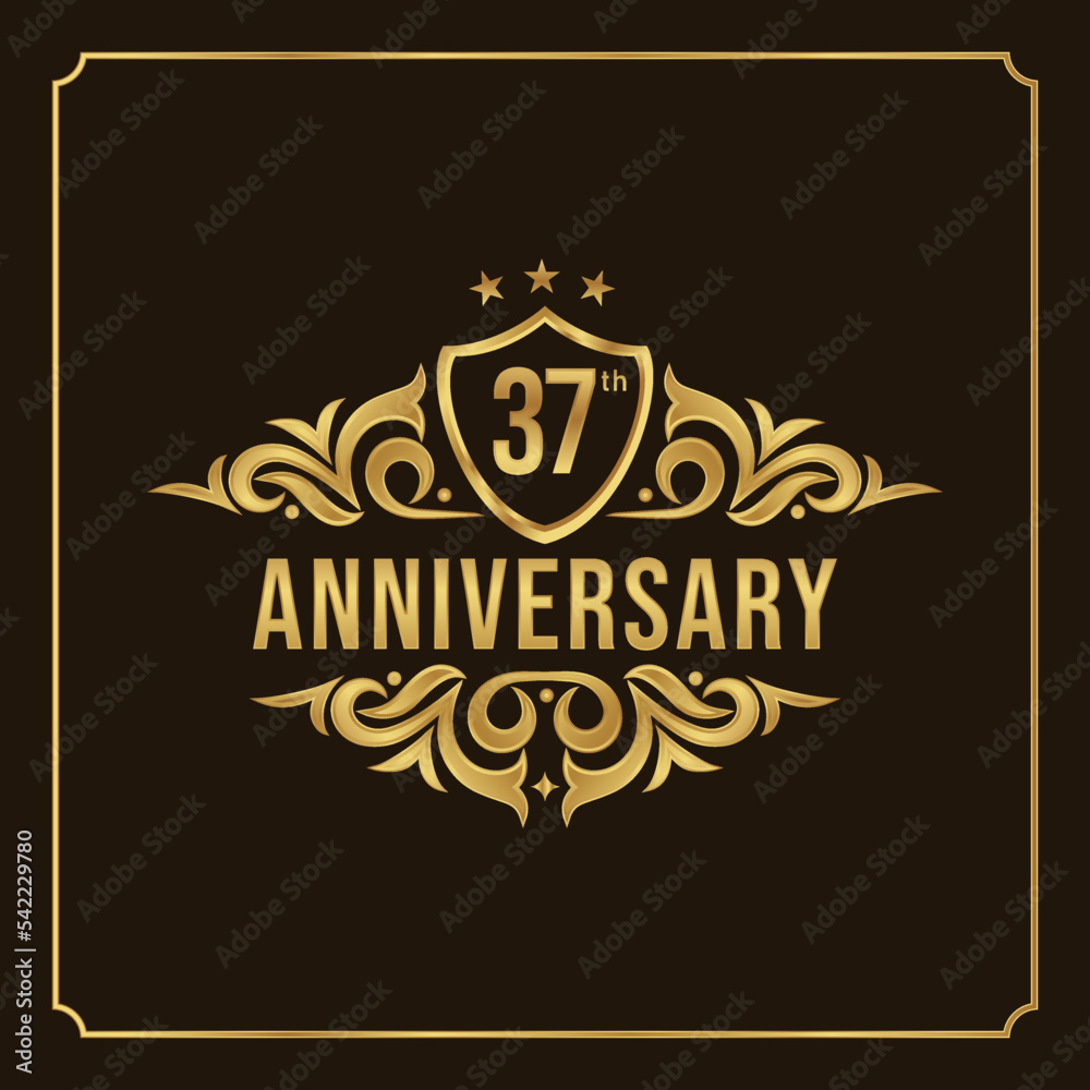 Collection of isolated anniversary logo numbers 1 to 1 million with ribbon vector illustration | Happy anniversary 37th