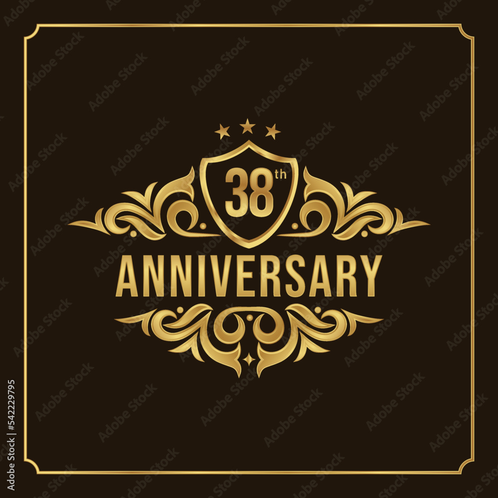 Collection of isolated anniversary logo numbers 1 to 1 million with ribbon vector illustration | Happy anniversary 38th