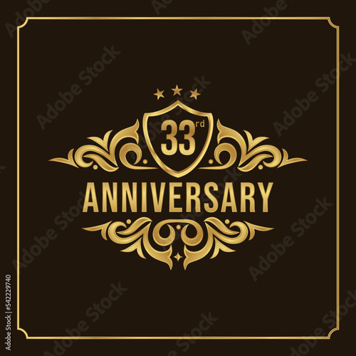 Collection of isolated anniversary logo numbers 1 to 1 million with ribbon vector illustration | Happy anniversary 33th