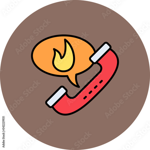 Emergency Call Multicolor Circle Filled Line Icon
