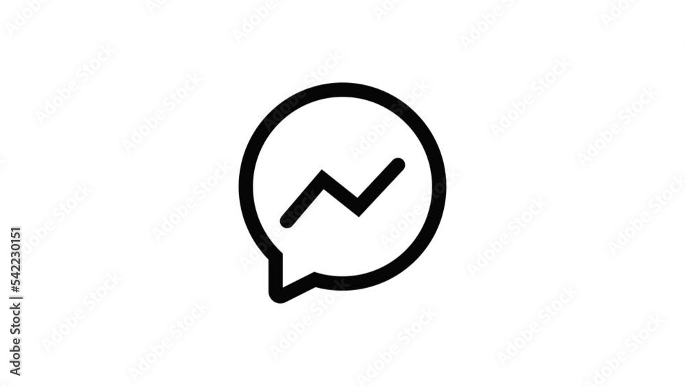 Cool linear messenger icon looped animation. messenger icon looped animation. loop or linear