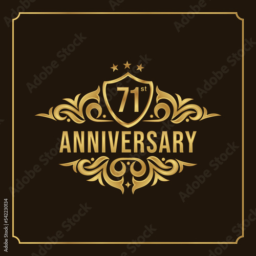 Collection of isolated anniversary logo numbers 1 to 1 million with ribbon vector illustration | Happy anniversary 71th