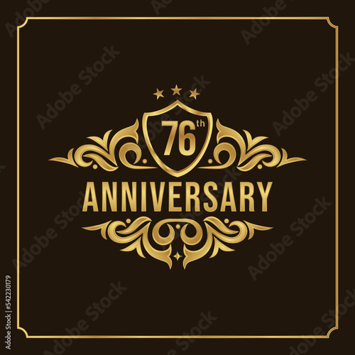 Collection of isolated anniversary logo numbers 1 to 1 million with ribbon vector illustration | Happy anniversary 76th