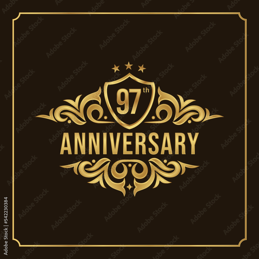 Collection of isolated anniversary logo numbers 1 to 1 million with ribbon vector illustration | Happy anniversary 97th