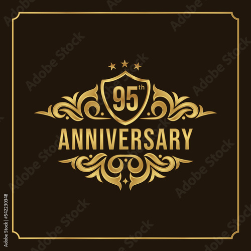 Collection of isolated anniversary logo numbers 1 to 1 million with ribbon vector illustration | Happy anniversary 95th