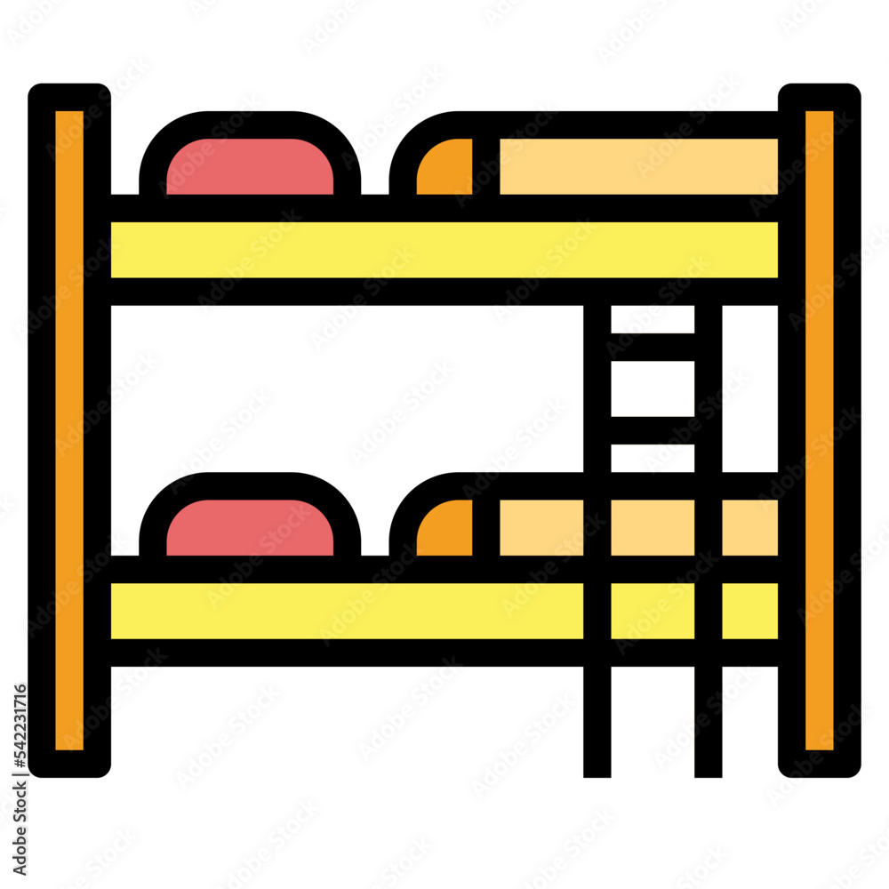 bunk bed filled outline icon style bunk bed filled outline icon style