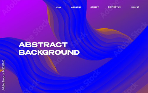 abstract blue gradient fluid banner background