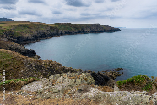 landscape view of the wild and rugged Pembrokeshire coast in Wales