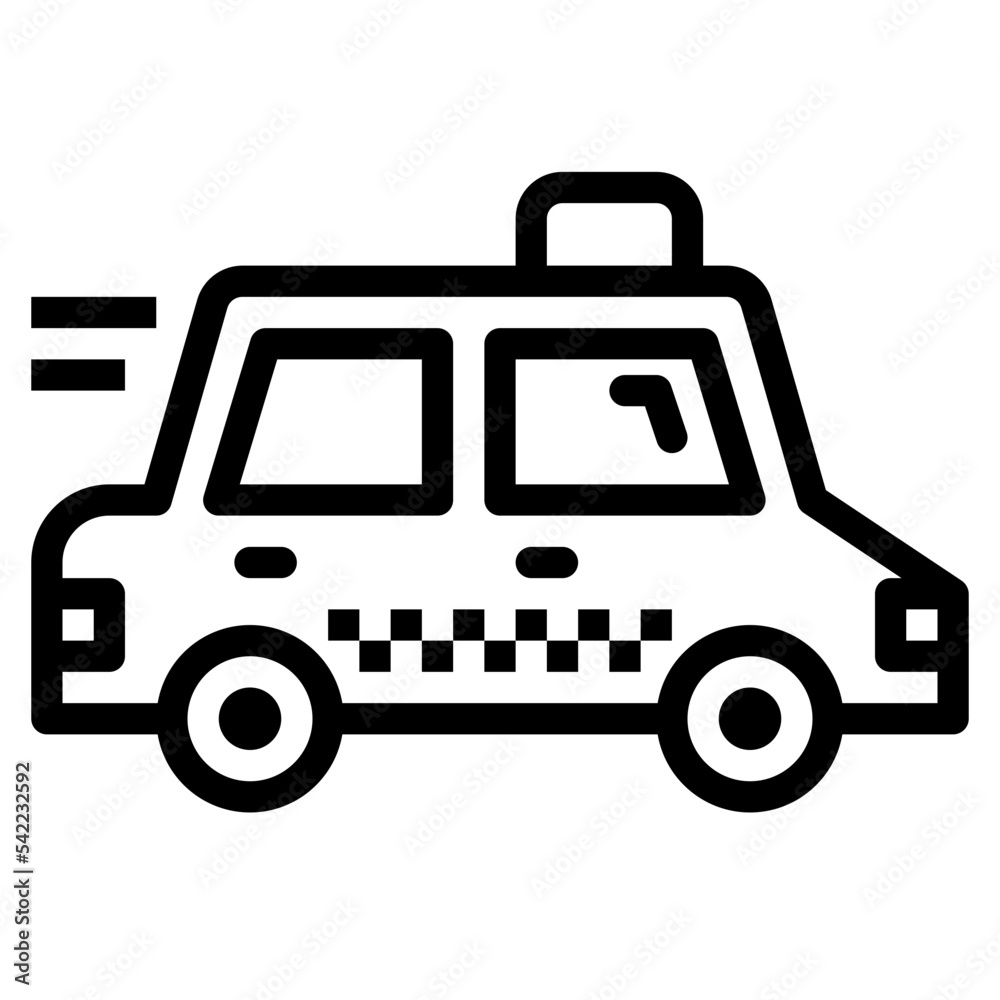 taxi line icon style taxi line icon style