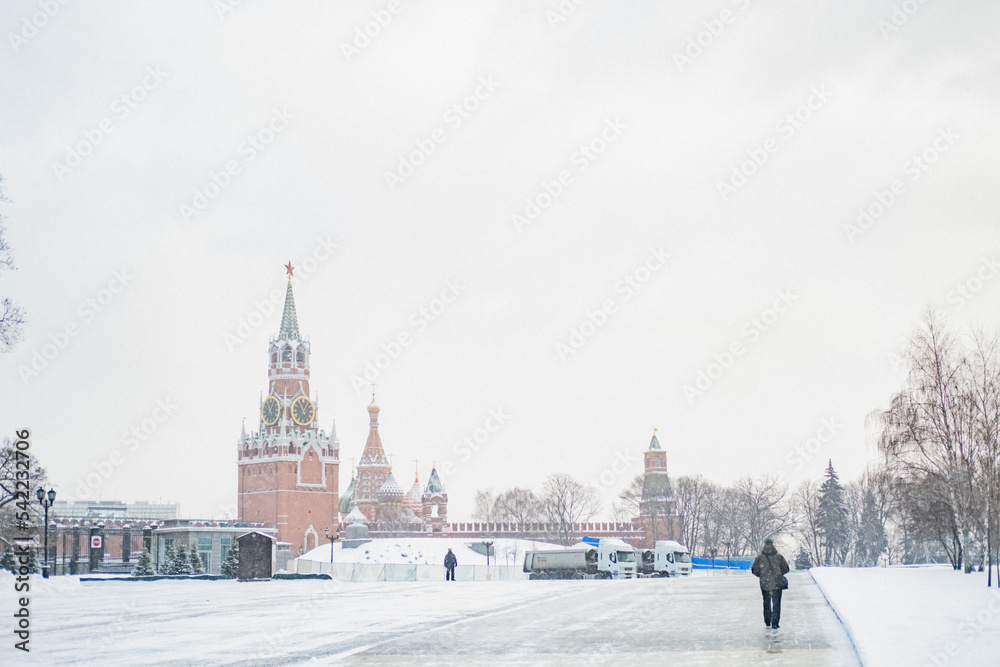View of the Red Square in winter