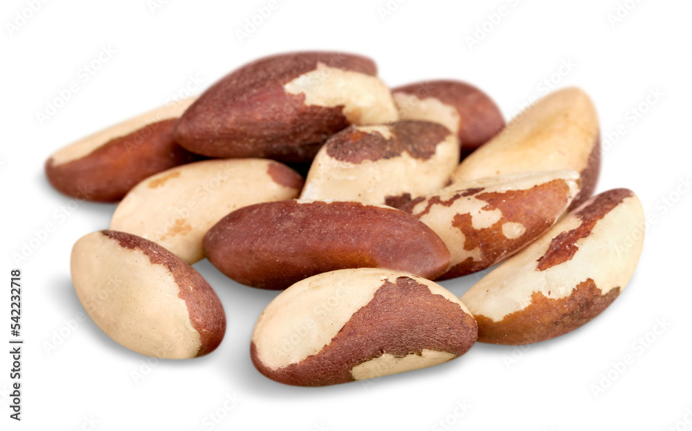 Nuts collection on a white background