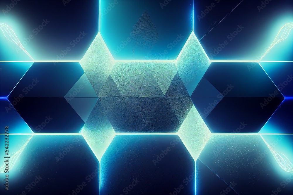 Abstract cyber background with neon blue lights, virtual reality. Abstract cyber background with neon blue lights, virtual reality.