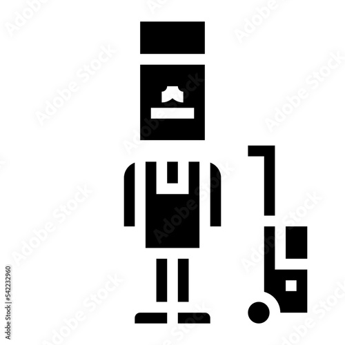 tourist glyph icon style