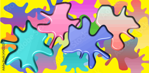 paint splash design multicolours
