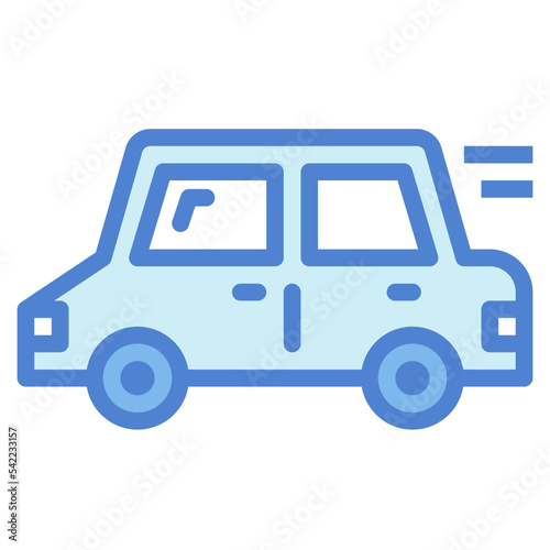 car two tone icon style