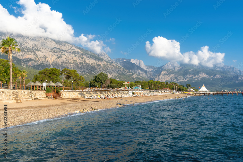 Beach and Mountain Coast in Antalya Kemer Turkey