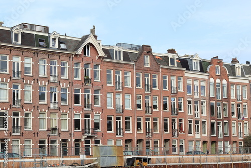 Amsterdam Jacob Catskade Street House Facades View, Netherlands