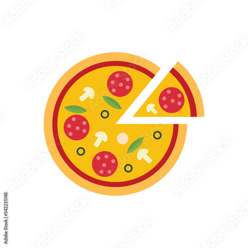 Fresh pizza with tomato.