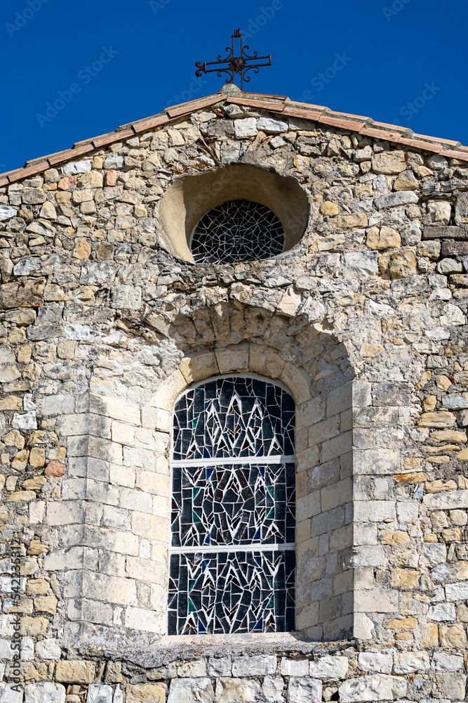 détail de l'église Sainte-Foy de Mirmande