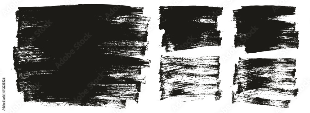 Flat Paint Brush Thin Long & Short Background Mix High Detail Abstract Vector Background Mix Set 