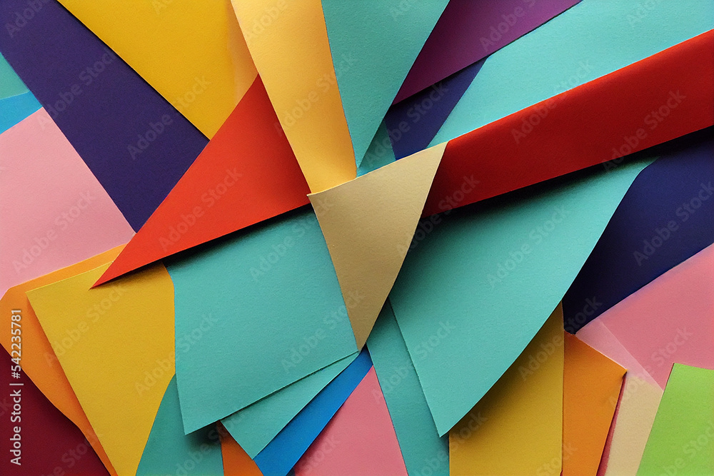 The heap of various color papers The heap of various color papers