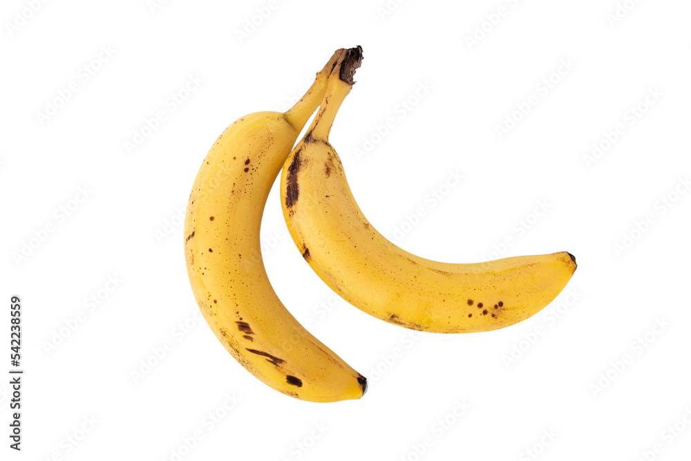 Yellow banana isolated on transaparent background