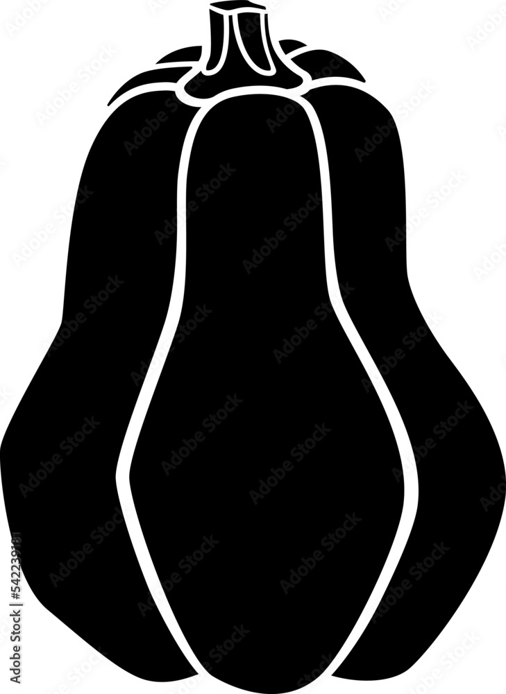 Pumpkin, autumn fruit for Halloween - vector silhouette picture for logo or pictogram. Pumpkin symbol of autumn harvest for sign or icon Pumpkin, autumn fruit for Halloween - vector silhouette picture for logo or pictogram. Pumpkin symbol of autumn harvest for sign or icon