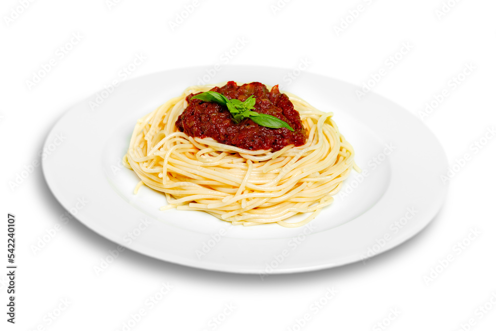 spaghetti with tomato sauce and sprinkled with cheese spaghetti with tomato sauce and sprinkled with cheese