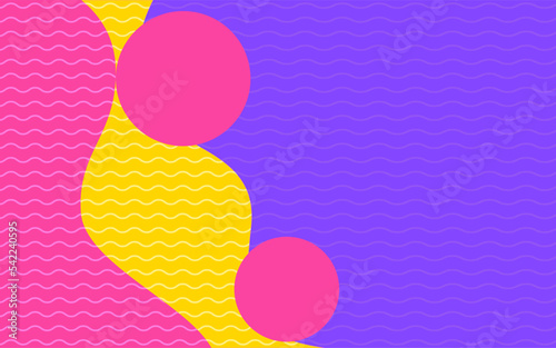 Abstract geometric colorful curves and wave shapes