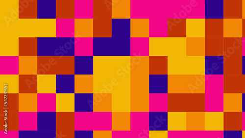 red, blue, yellow and orange geometric pattern, seamless wallpaper for tile, banner, tableclothe