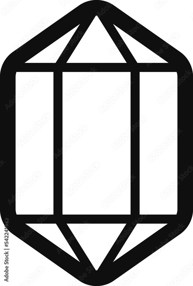Gem, diamond, jewelry line icon
