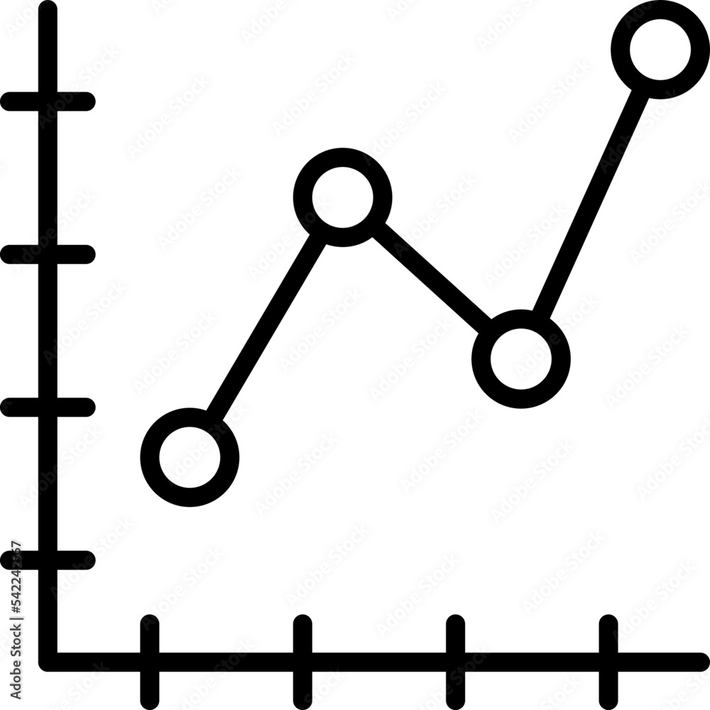 Analytics, chart line vector icon. Analytics, chart line vector icon.