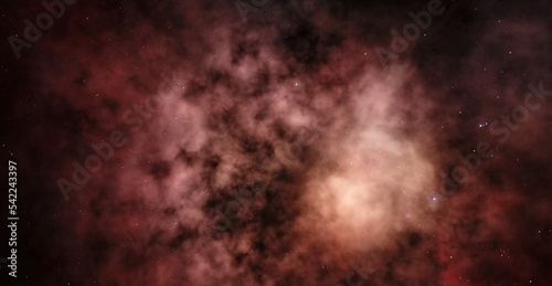 Nebulae 3d rendering, deep space background illustration