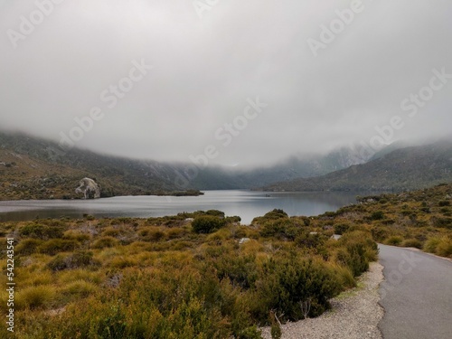 Beautiful view of the Dove lake in Australia