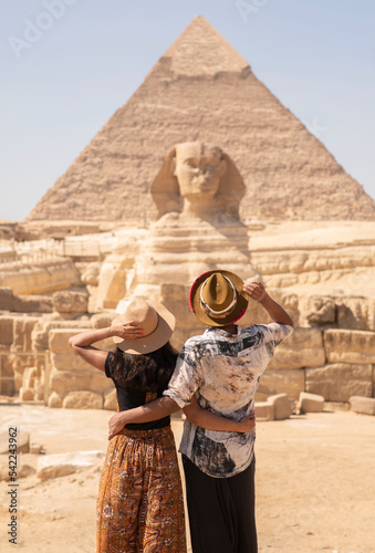 Sphinx and Pyramids of Giza, Cairo, Egypt